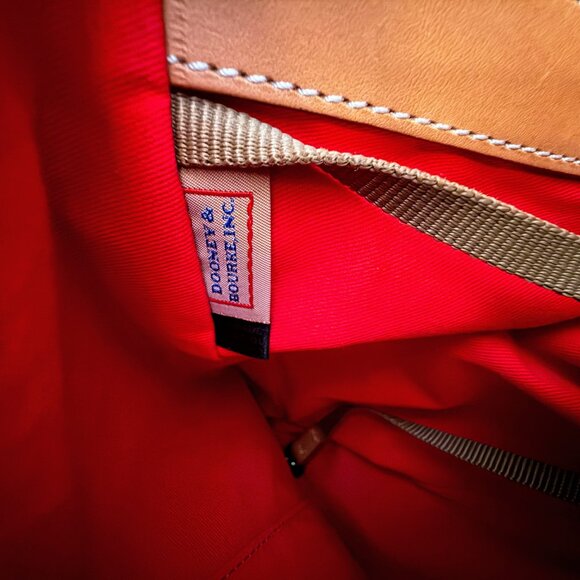 Dooney & Bourke Pebble Grain Tote – Black Leather with Red Lining | Excellent Co - Picture 4 of 16